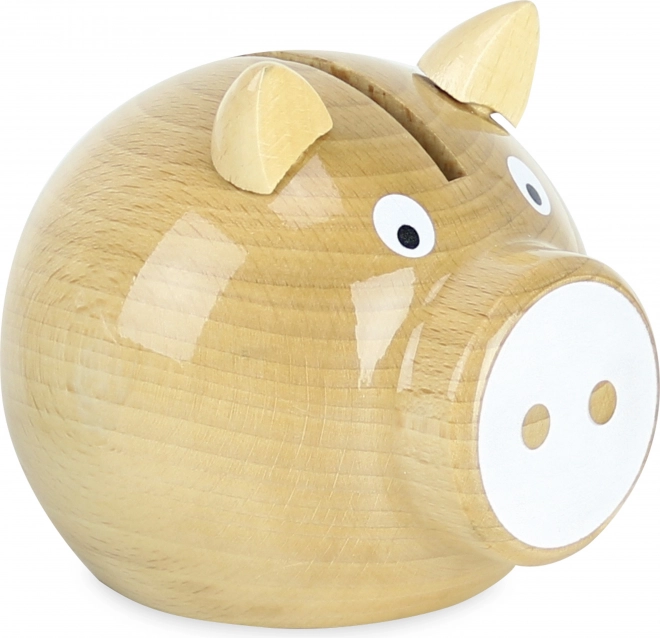 Vilac tirelire cochon blanc en bois