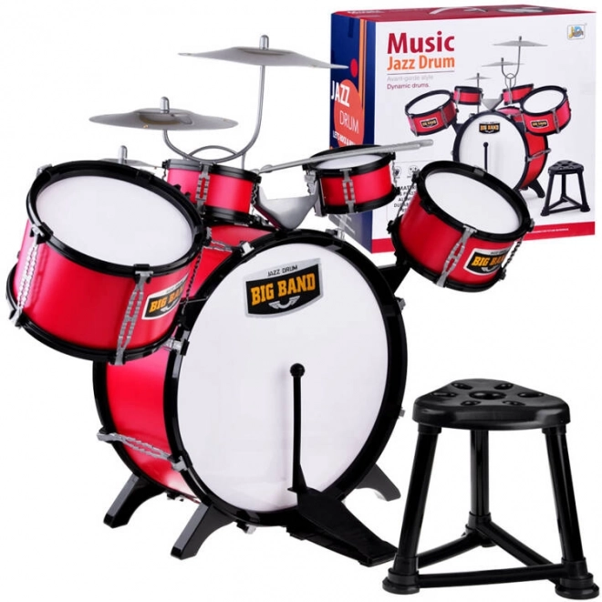 Kinder drumstel Big Band met drum en bekkens