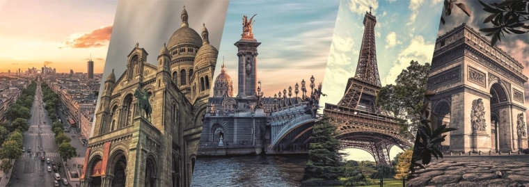 Puzzle Collage Paris 2000 Pieces Panoramic