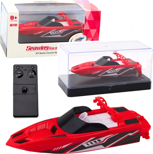 RC-raceboot met dubbele motor 2.4 GHz rood