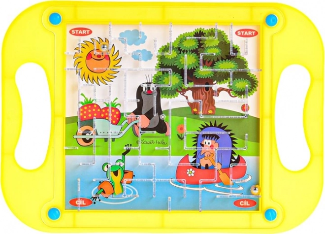 Knikkerbaan spel mol groot 20x1x15 cm
