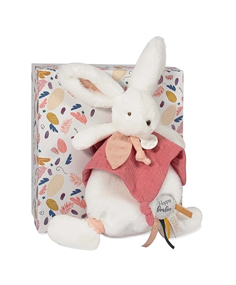 Gift Set - Plush Bunny with Comforter in Soft Pink
