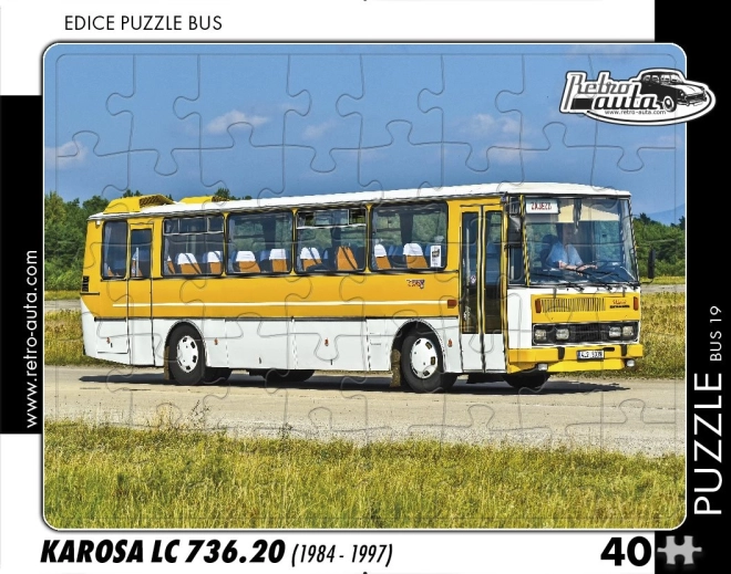 RETRO-AUTA Puzzle – Bus KAROSA LC 736.20, 40 Teile