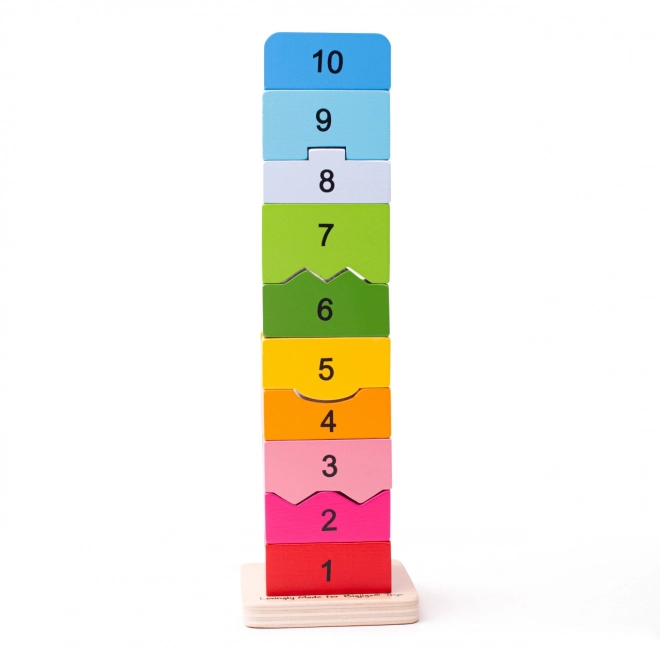 Bigjigs Baby Houten Motorische Toren met Cijfers