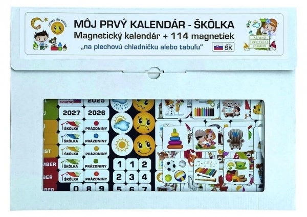 Magnetische kalender voor kinderen - Kleuterschool