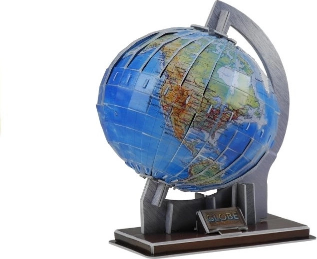 Realistische 3D-globe op een elegante standaard