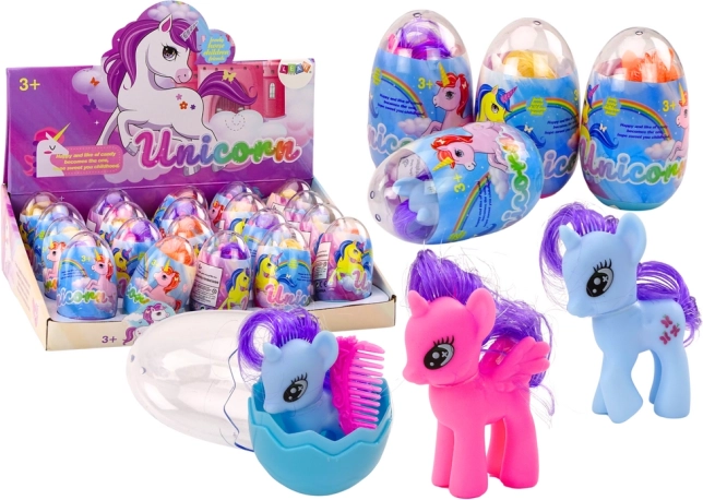 Einhornfigur im Kamm im Ei-Farbton Magic Egg Mix