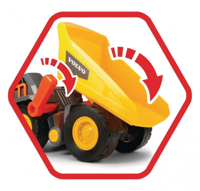 Volvo toy dump truck with lights and sounds