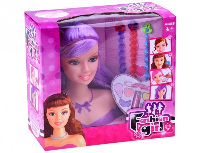 Hoofd om te kammen met accessoires