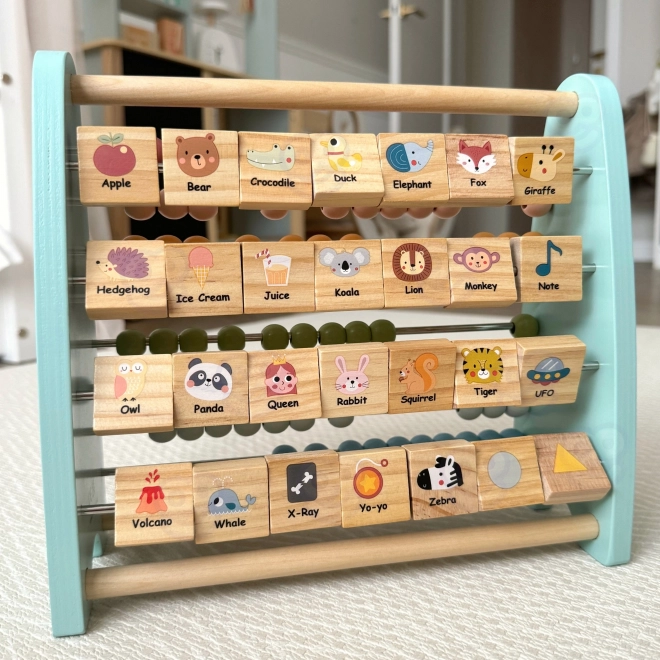 Houten educatieve telraam en alfabet Tooky Toy