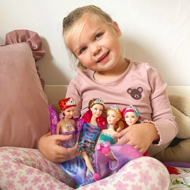 WOOPIE Set van 4 Magische Prinsessen - Poppenbox 4v1 met Accessoires