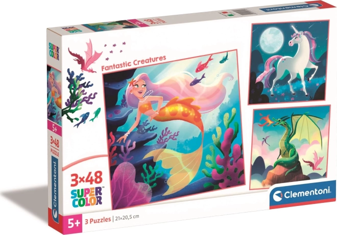Clementoni puzzel fantastische wezens 3×48 stukjes