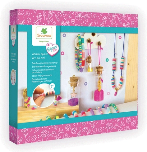 Sieraden maken – regenboogjuwelen met Heishi-kralen en mini flesjes
