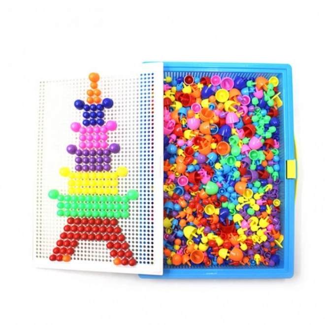 Colorful Mosaic with 296 Pegs