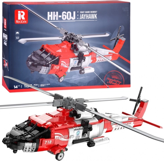 Sikorsky HH-60J Jayhawk Rescue Helicopter Building Kit, 1137 pieces