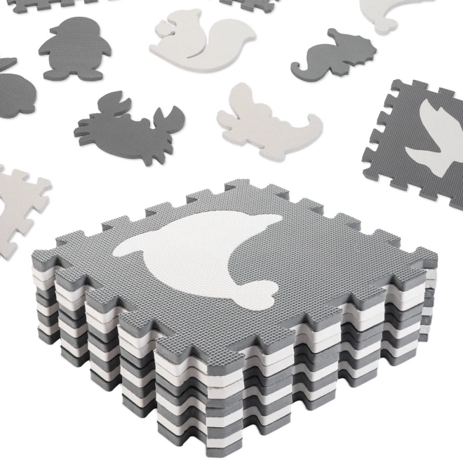 Contrasterende schuimpuzzel met dieren - 9 stuks