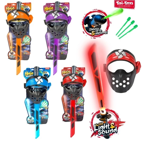 Ninja set sword + mask + darts with sound and light