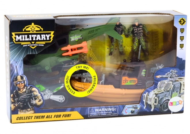 Militaire speelset met figuren en accessoires