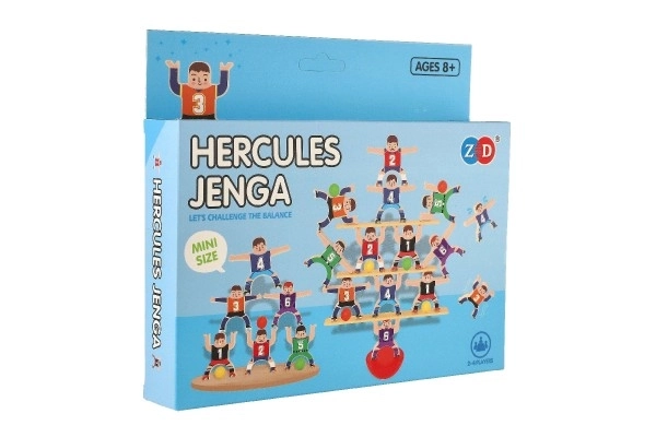 Hra balansieren herkules mini plastic 26 stuks 3 kleuren in doosje 21x19x3,5cm