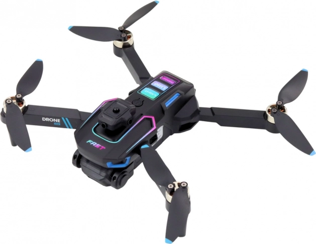 Drone LU60 met dubbele HD-camera en LED-verlichting zwart