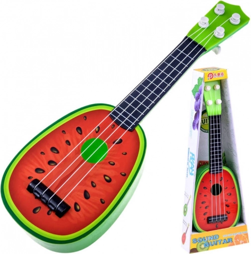 Kinderukulele – plastic gitaartje 37 cm – Watermeloen