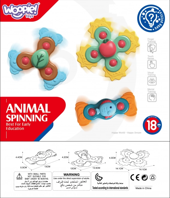 Woopie kind sensorische educatieve spinner 3in1 in kleurrijk ontwerp