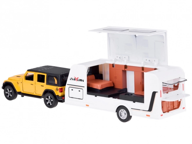 Auto voor vakantie terreinwagen en caravan