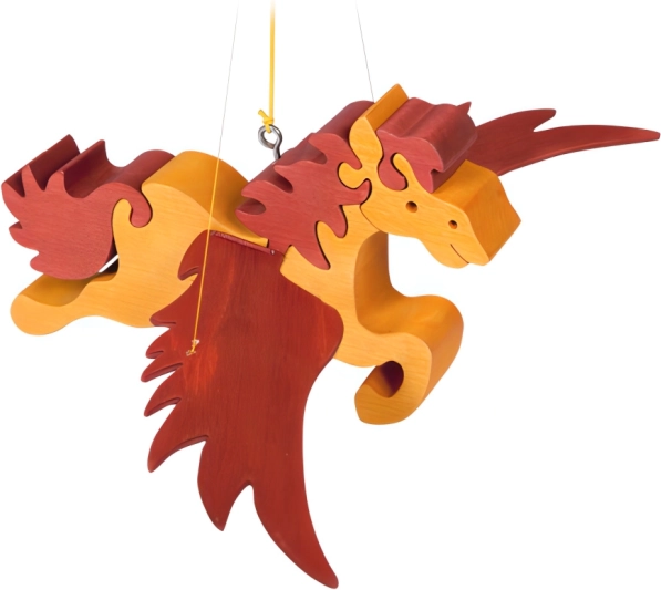 Fauna wooden flying horse for hanging