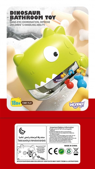 Bad speelgoed dinosaurus met bubbels groen