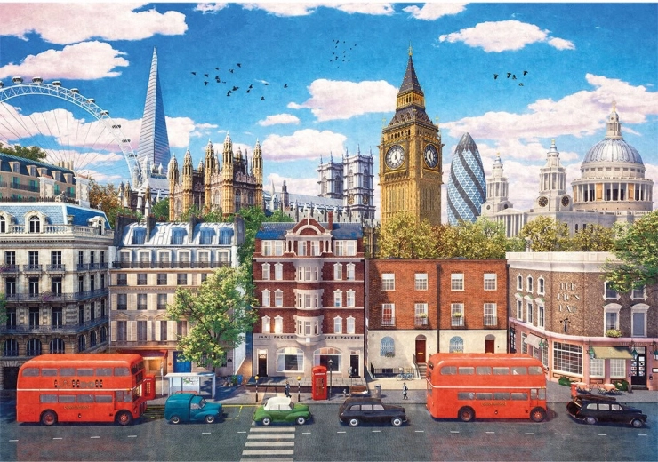 Puzzle GIBSONS Rues de Londres 500 pièces