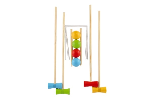 Veelkleurige houten elementen