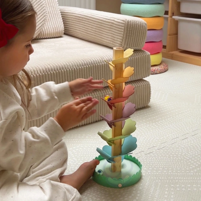 Circuit à billes en bois Arc-en-ciel Montessori WOOPIE GREEN
