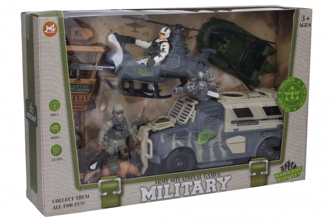 Militaire set met figuren en effecten 25 cm