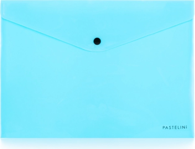 Pochette à bouton-pression A4 PASTELINI bleu
