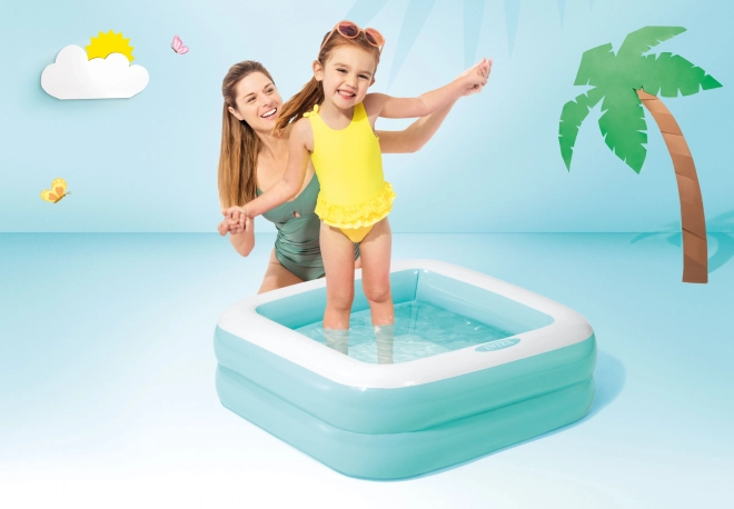 Blauw opblaasbaar kinderzwembad - Intex