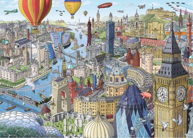 puzzel rond Groot-Brittannië en Ierland 1000 stukjes Ravensburger