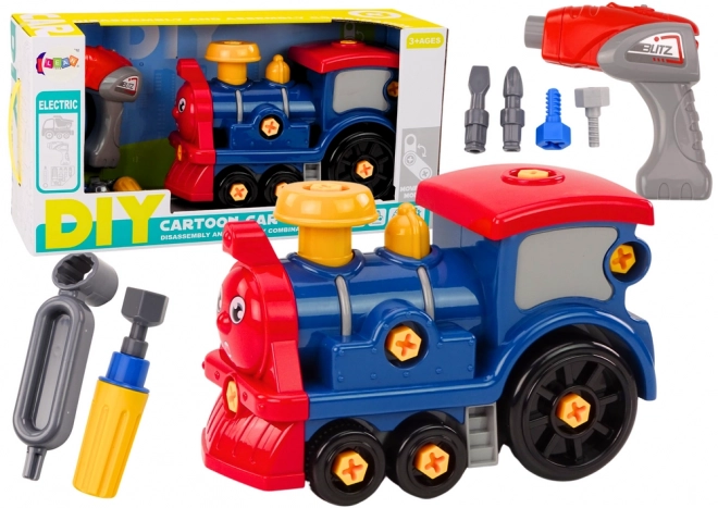 Doe-het-zelf Kinder Schroefbare Bouwset Stoomlocomotief