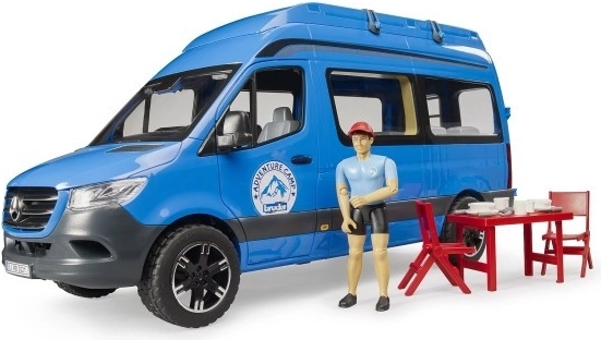 BRUDER MB Sprinter motorhome with driver and accessories