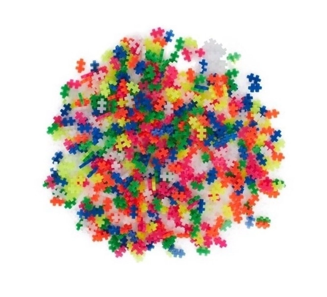 Building Kit Plus-Plus Mini Mix 600pcs (Pastel/Neon) + 2 Base Plates