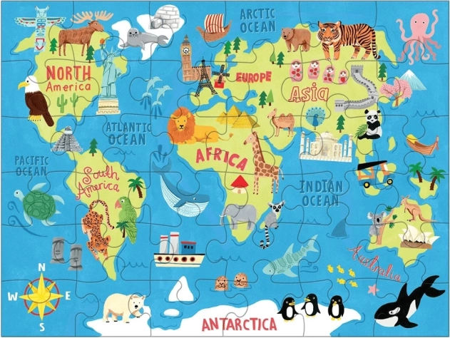 Carte du monde colorée