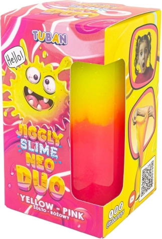 Tuban jiggly slime neo duo bicolore 430 g jaune-rose