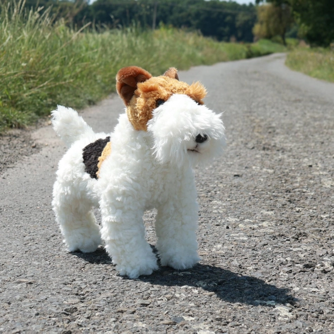 Plush Fox Terrier Dog Dášenka Standing 30cm