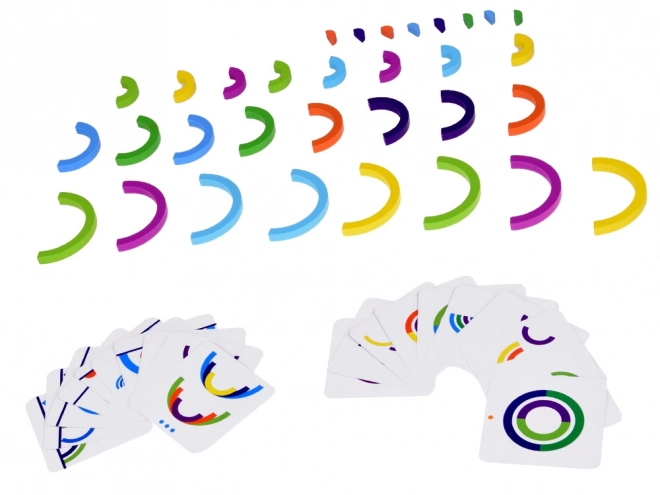 Montessori educatieve houten puzzel kleurrijke regenboog + taken ZA5328