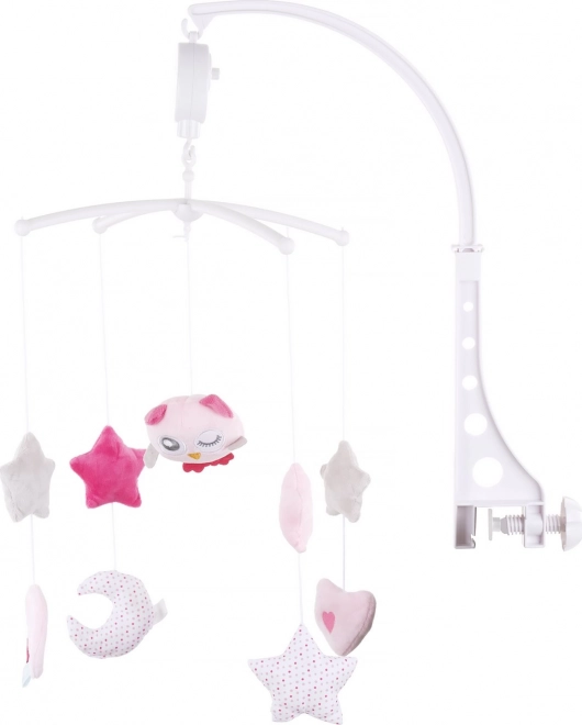 CHIPOLINO Musical Hanging Mobile Pink Little Owl
