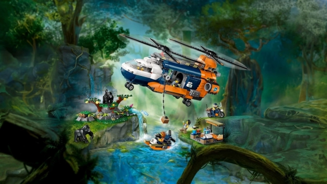 LEGO City 60437 Jungle Onderzoekshelikopter bij de Basciskamp