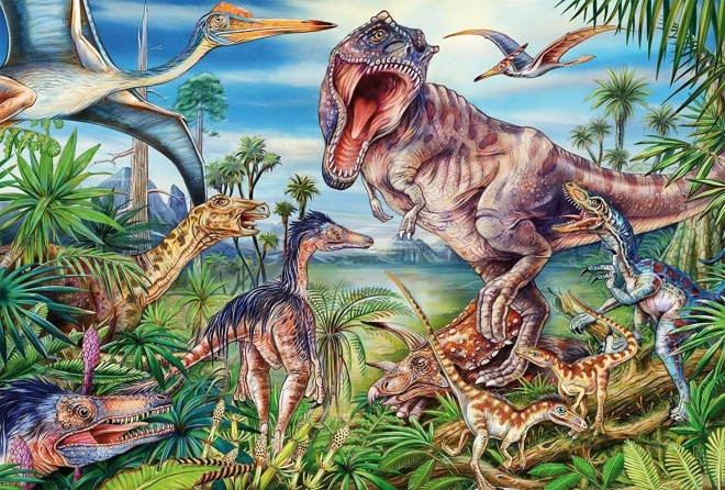 Puzzle Among Dinosaurs 60 pieces SCHMIDT