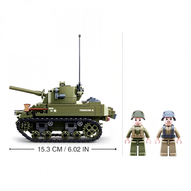 Sluban Leger WW2 M38-B0856 Kleine geallieerde tank