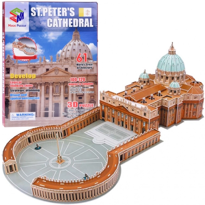 3D puzzel van de Sint-Pietersbasiliek in Vaticaanstad