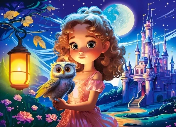 Castorland Puzzle Princesse et Chouette 70 pièces