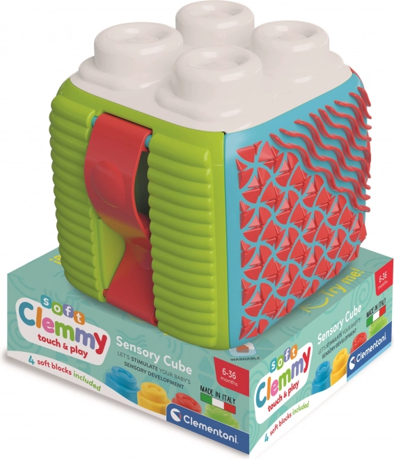 Clementoni Clemmy Sensorik-Aktivwürfel mit weichen Steinen
